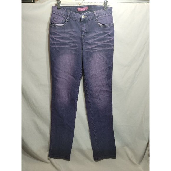 Glo Jeans Purple Skinny Leg Girls Denim Jeans Size 16 - Picture 1 of 6